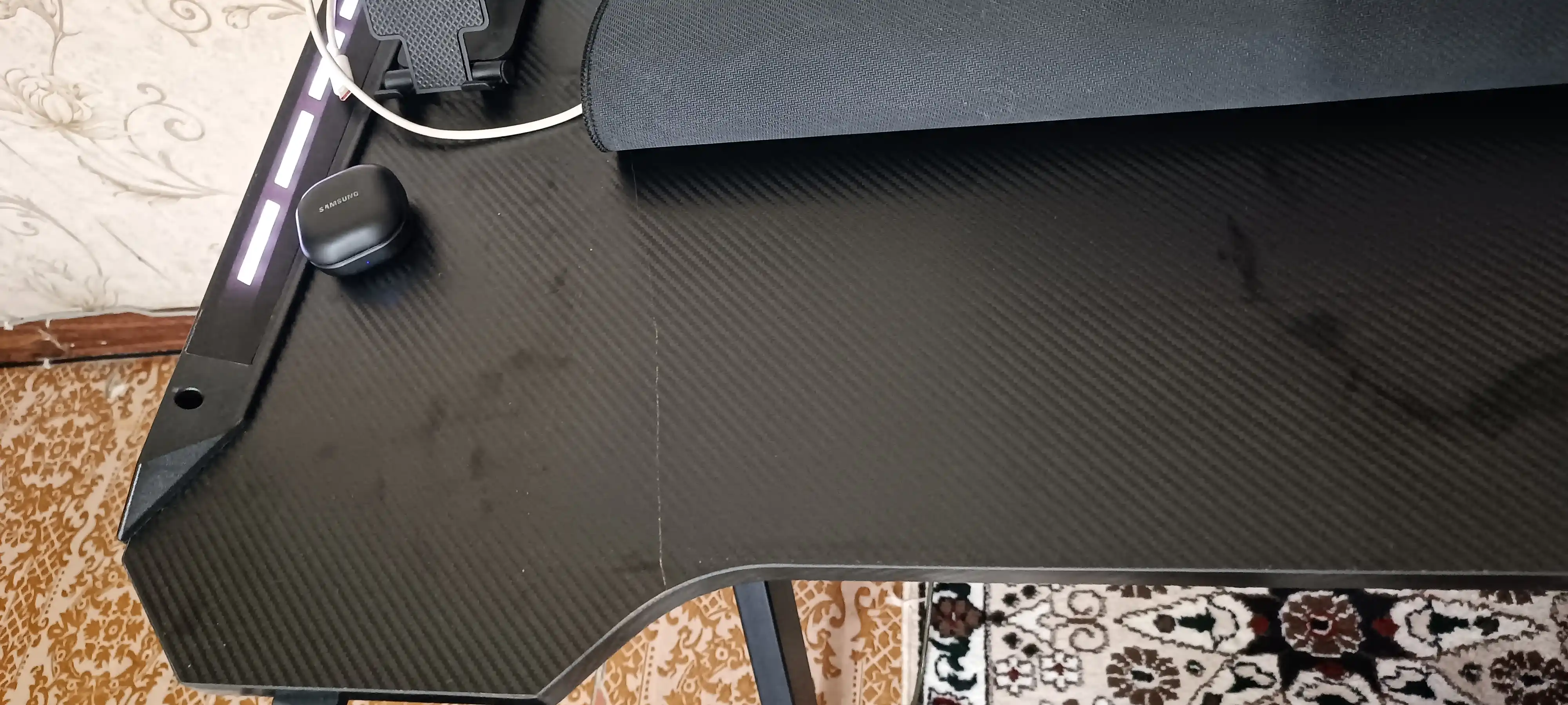 120 sm, RGB Gaming stol, Y-shaklli, kosa tutqichi va quloqchin ilgagi