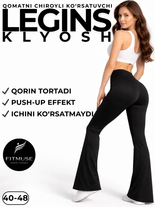 Ayollar uchun Push Up klyosh leggings yuqori belli sport losinlari ayollar uchun kiyimlar
