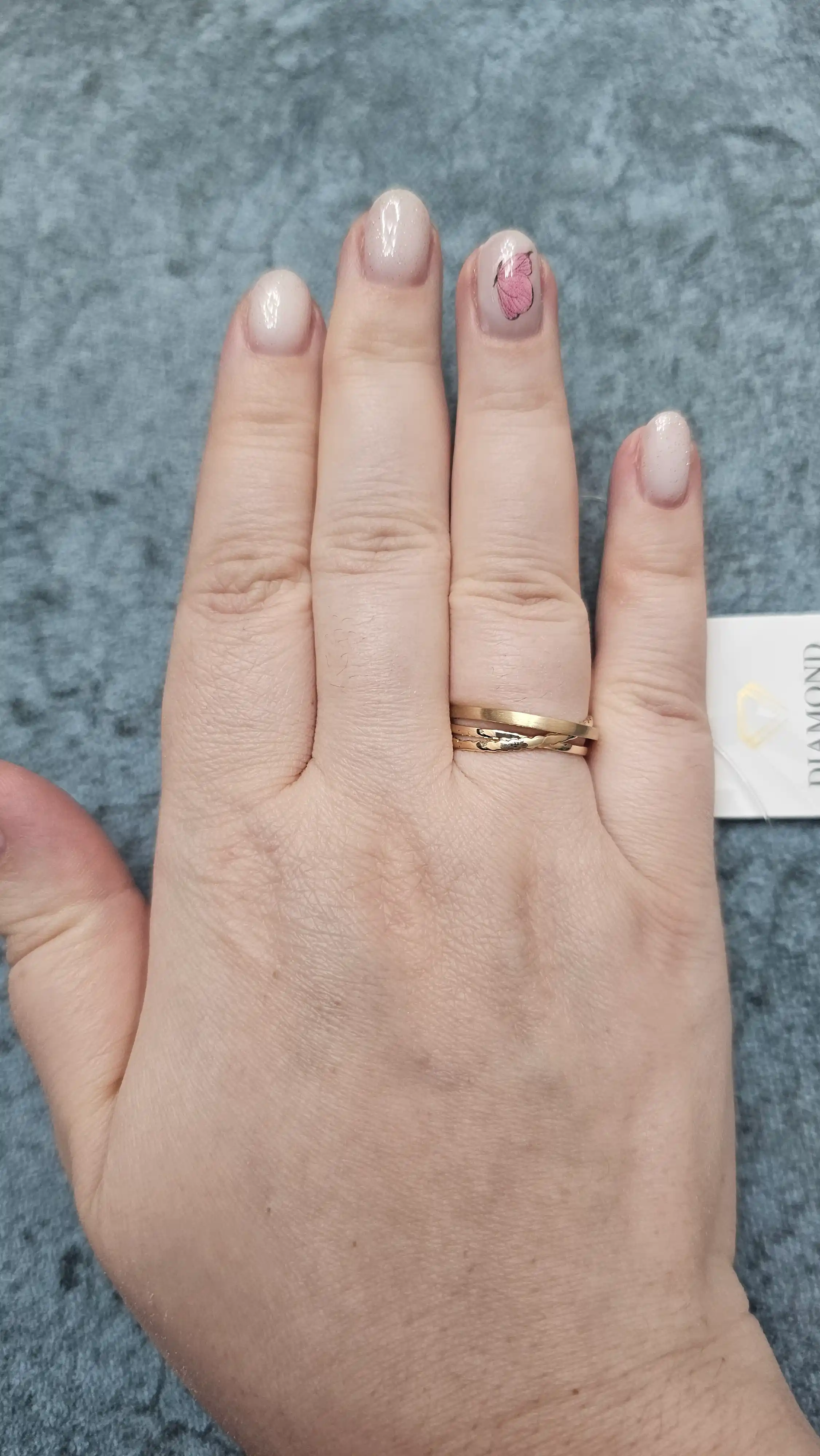 Ayollar uchun oltin uzuk, tilla 585 proba, 1.90 gr, D19U model, DIAMOND