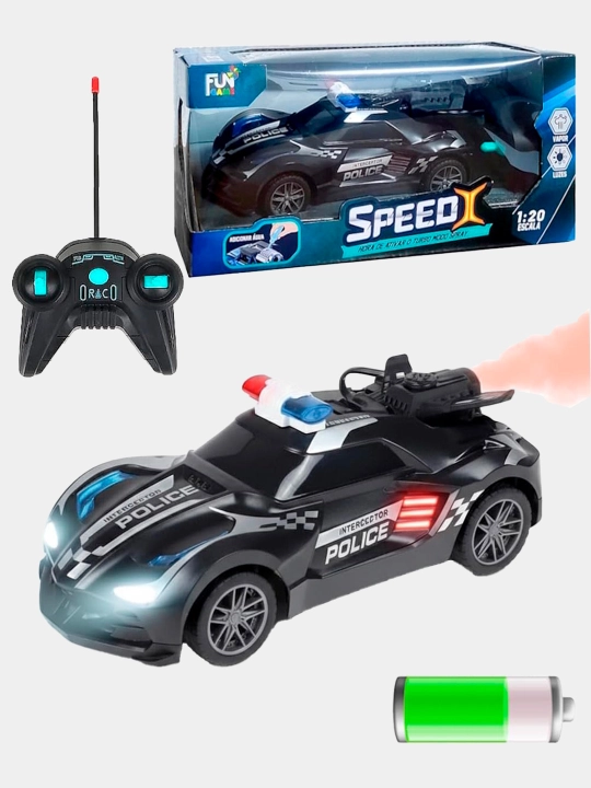 KMRC Speed Interceptor 1:20 masofadan boshqariladigan parli mashina