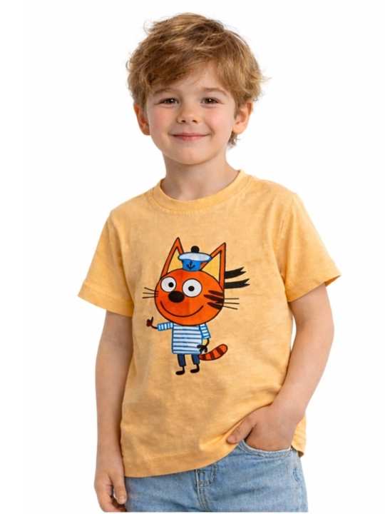 Футболка для мальчиков WEERIT Cotton Kids, 100% хлопок, принт 3–6 лет