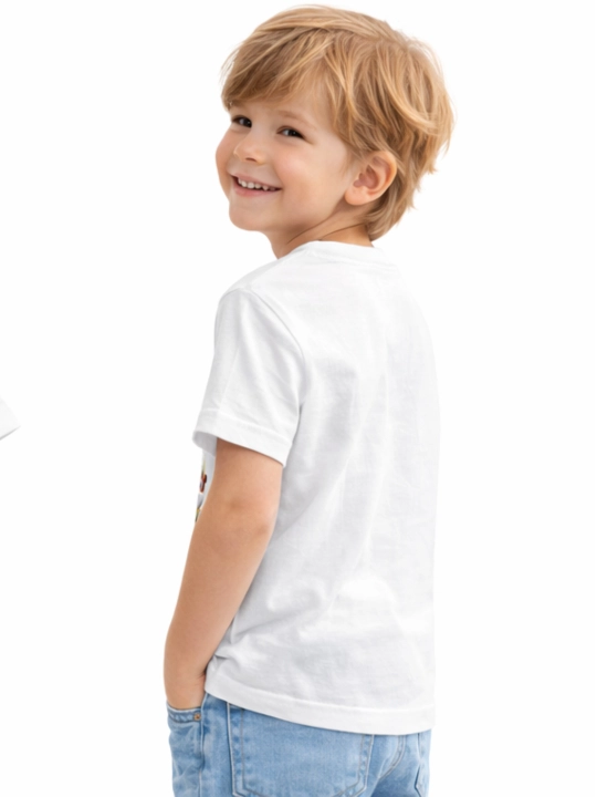 Футболка для мальчиков WEERIT Kids Print 100% хлопок 3–7 лет принт
