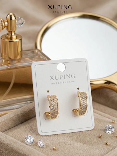 Серьги, красивые, эстетичные, длинные, круглые — SULMA25-XUPINGZIRAKLAR-СВЕТЖЕЛ