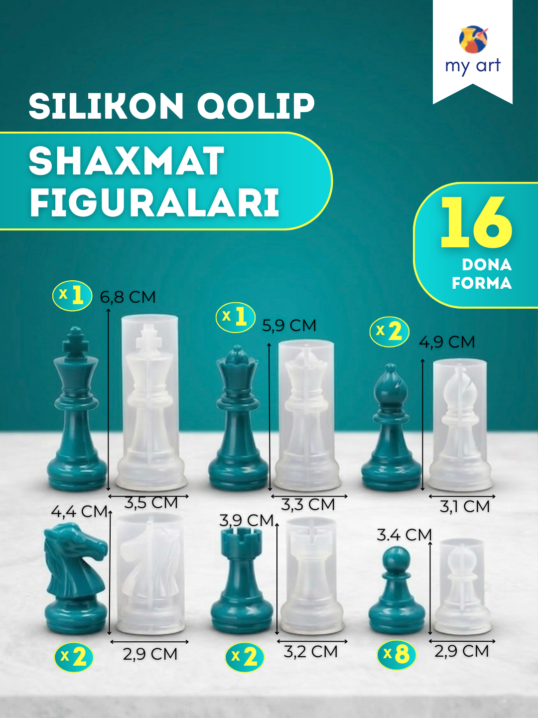 Stol o'yinlari silikon qoliplari, domino qolipi, shaxmat, shashka, shaxmat figuralari