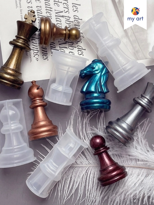 Stol o'yinlari silikon qoliplari, domino qolipi, shaxmat, shashka, shaxmat figuralari