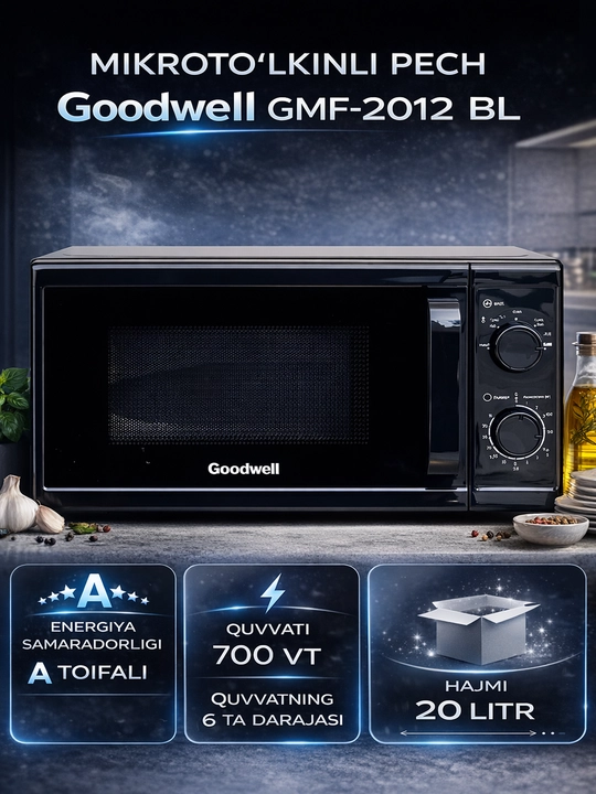 Goodwell GMF mikroto‘lqinli pechi, 20-23 litr