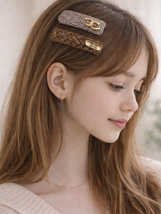 Набор заколок для волос 2 шт, стильные аксессуары для девочек hair clip - 