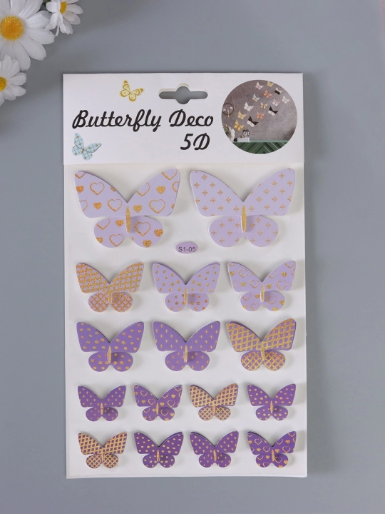 Interyer 3D/5D Kapalak stiker uy dekor hajmli yaltiroq