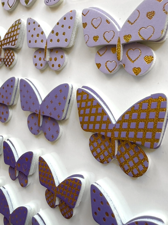 Interyer 3D/5D Kapalak stiker uy dekor hajmli yaltiroq