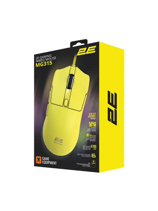 Игровая мышь 2E GAMING MG315, USB-A, до 12 400 DPI, 50 г, 4 цвета