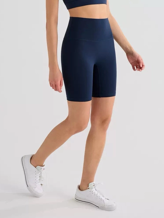 Женские спортивные шорты для тренировок с высокой талией - 