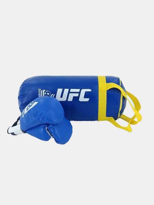 Детский набор бокса UFC груша и перчатки, синий - 