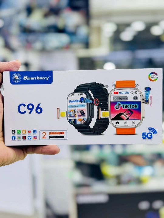 Умные часы C96 с HD-камерой, SIM-картой, Wi-Fi, GPS, экран 2.2", 2 ремешка