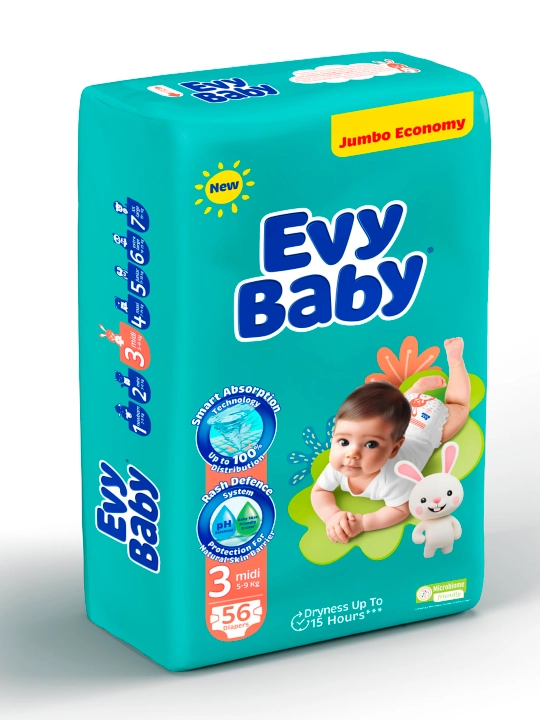 EVY BABY BDPR MIDI JUMBO 56*4 EXP26 No3 bolalar tagliklari - 
