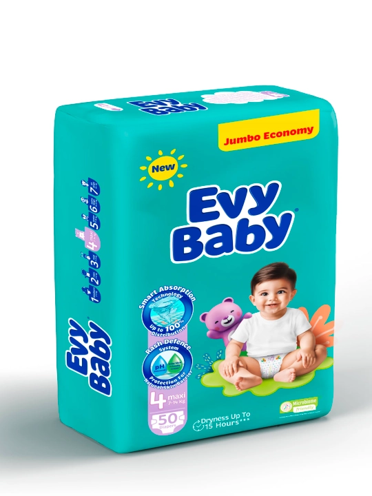 EVY BABY BDPR MAXI JUMBO 50*4 EXP26 No4 bolalar tagliklari - 