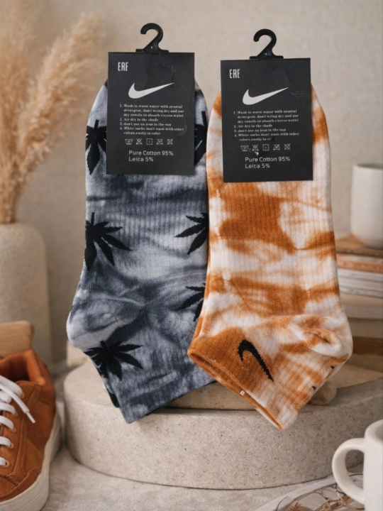 Sport paypoqlari, uniseks, Nike, tay-day naqshli, kalta va zamonaviy paypoqlar, 39-41-o‘lchamlar