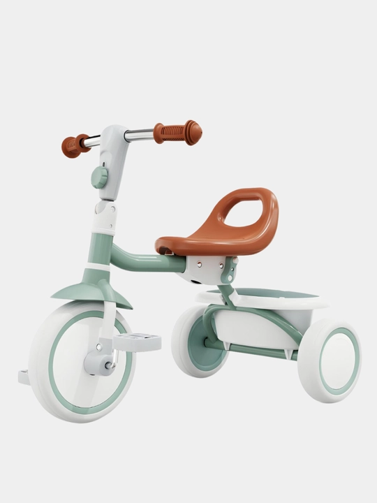 Bolalar velosipedi uch g‘ildirakli, savatli velosiped, o‘suvchi velosiped, velik