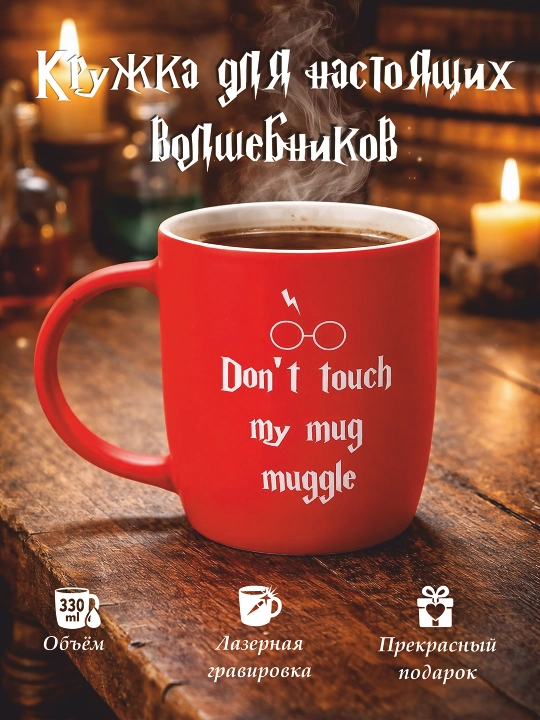 Кружка для чая и кофе в подарок "Don't touch my mug Muggle" - 