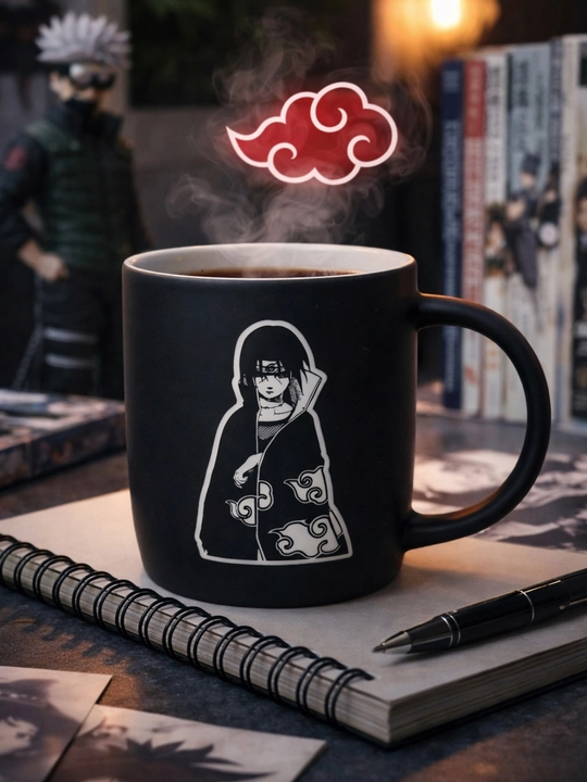 Naruto "Akatsuki" anime mavzusidagi sovg'a sifatida choy va qahva uchun krujka