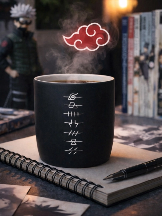 Naruto "Akatsuki" anime mavzusidagi sovg'a sifatida choy va qahva uchun krujka