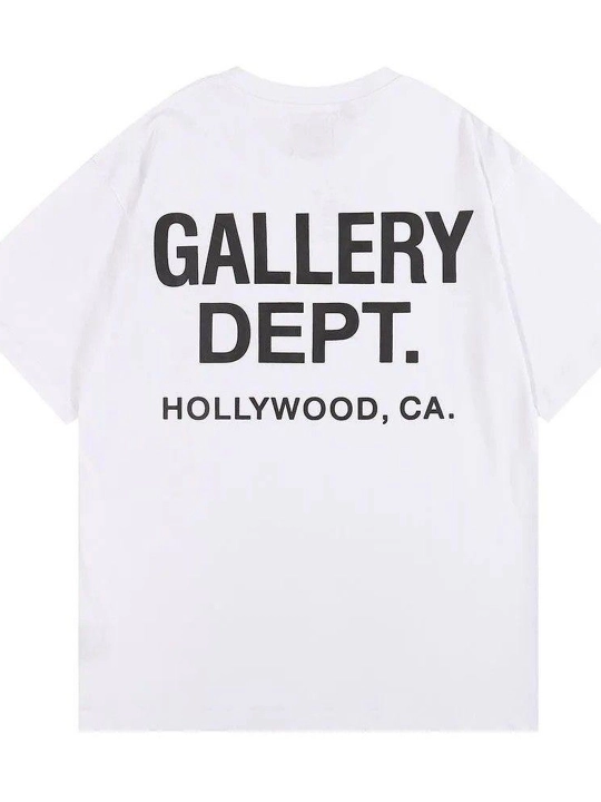 Gallery Dept Hollywood CA futbolkasi (oversize, sifat) firmaviy qadoqda