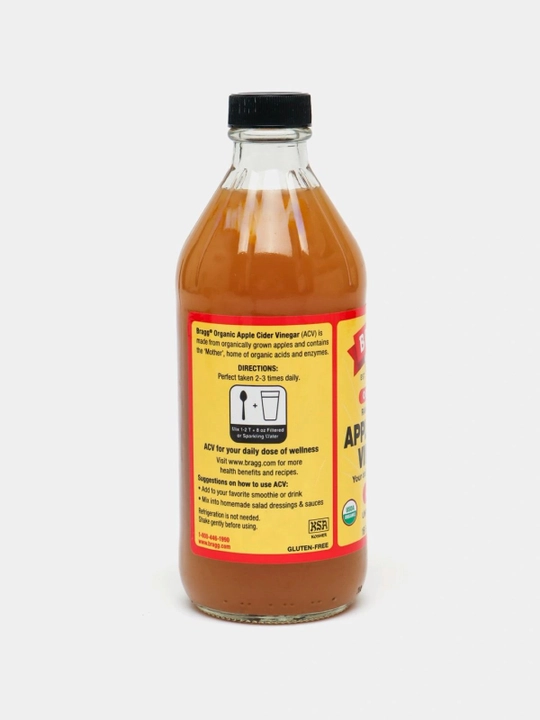 Яблочный уксус Bragg Organik, 473мл, без фильтрации