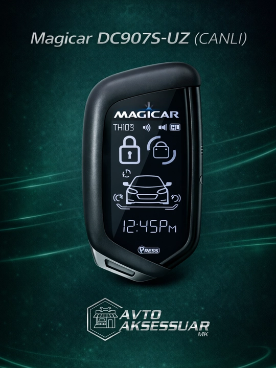 Автосигнализация для авто, Magicar DC907S•UZ (CANLI), с двусторонней связью GPS, 12V - 