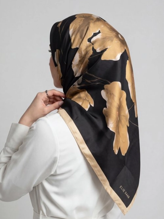Ayollar uchun atlas ro‘mol ipak hijob sharf kvadrat romol premium moda - 