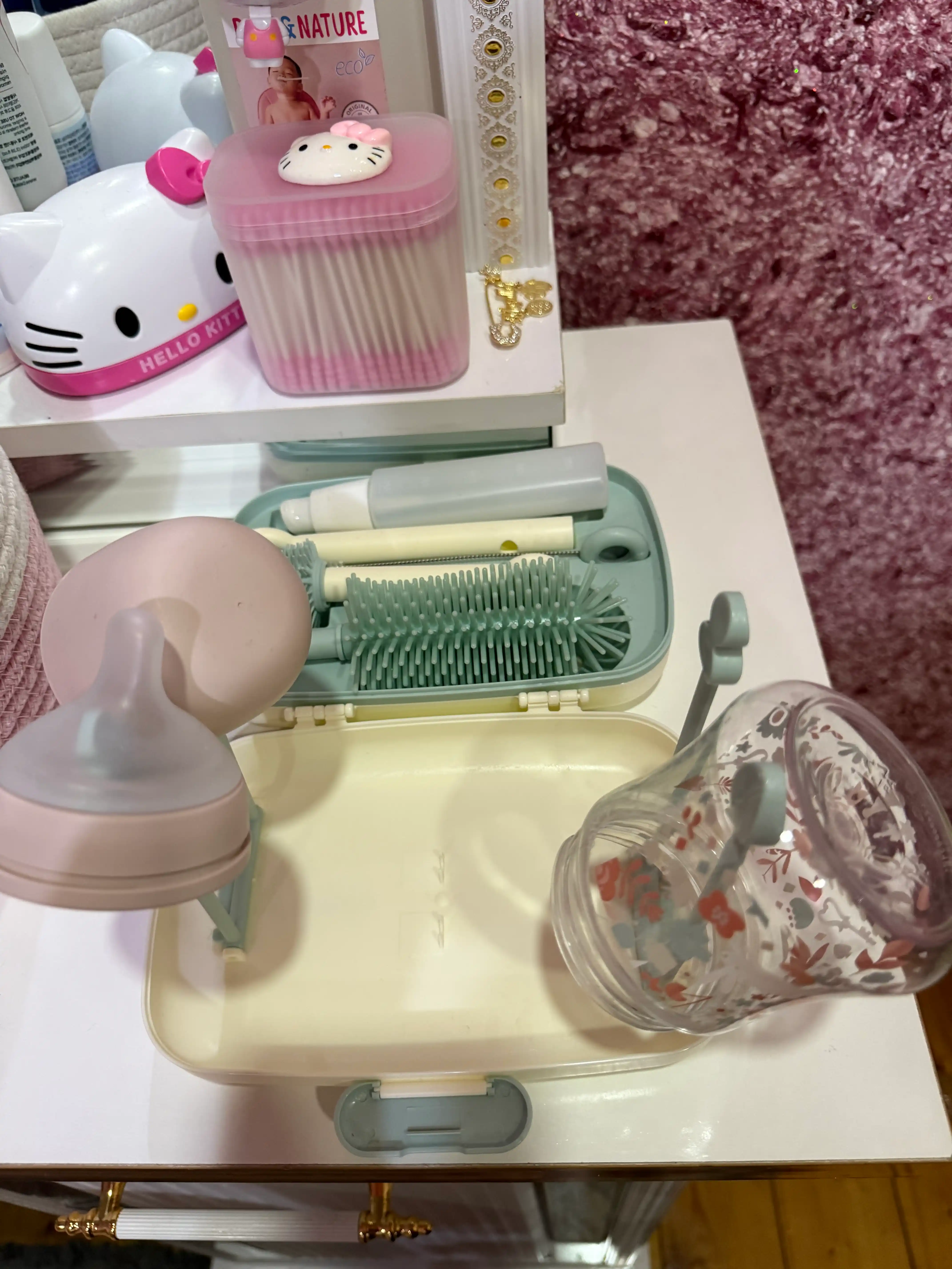 Набор щеток для бутылочек Momcozy, 7 в 1, силикон, с сушилкой