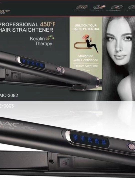 MAC Styler PRO professional soch tekislagich – titan plastinali dazmol-ployka