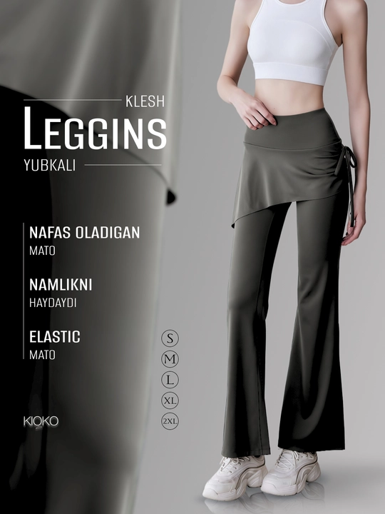 Ayollar klyosh legginslari Kioko, yubkali klyosh shimlar, ayollar sport kiyimi - 