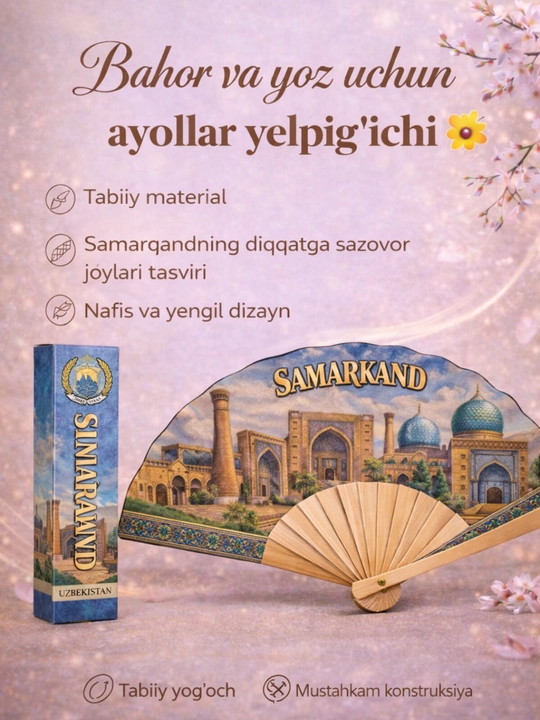 Yoz va bahor uchun ayollar yelpig'ichi - 