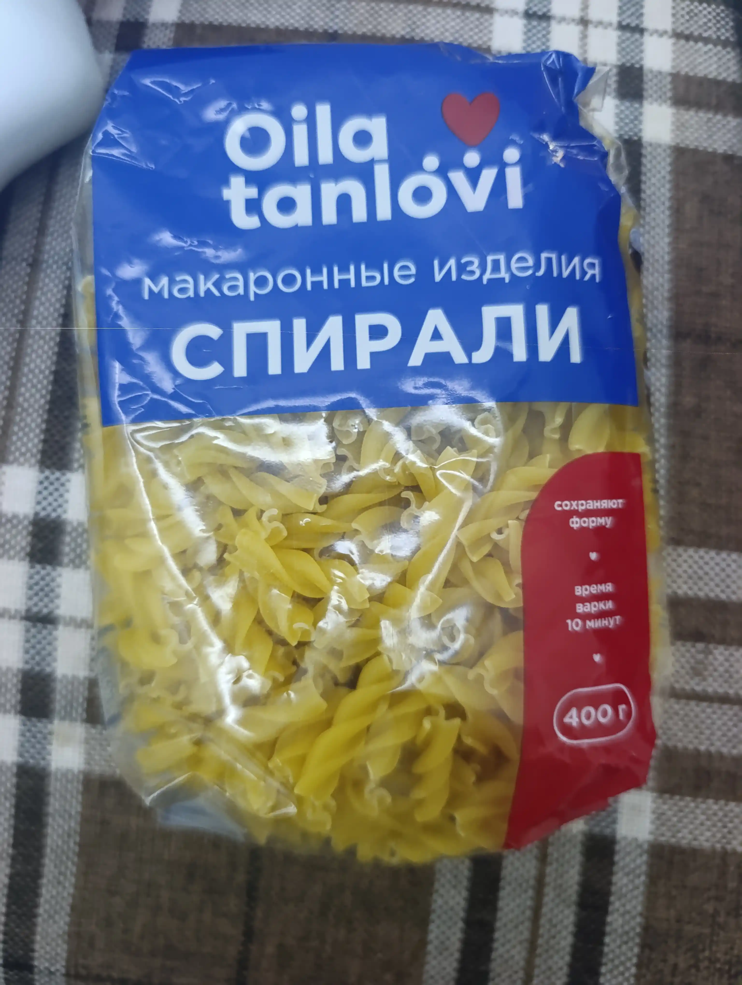 Макаронные изделия Oila Tanlovi Спирали, 400 г
