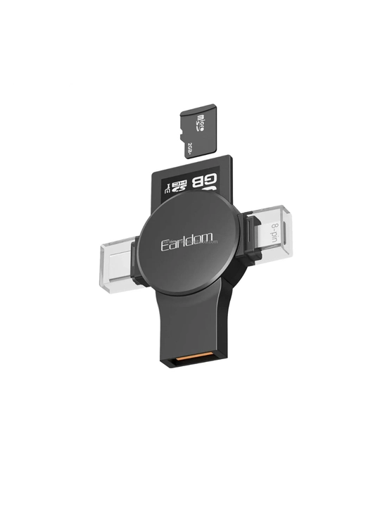 FLESHKA Универсальный картридер 5-в-1 OTG – адаптер для iPhone и Android SD/MicroSD/USB  - 