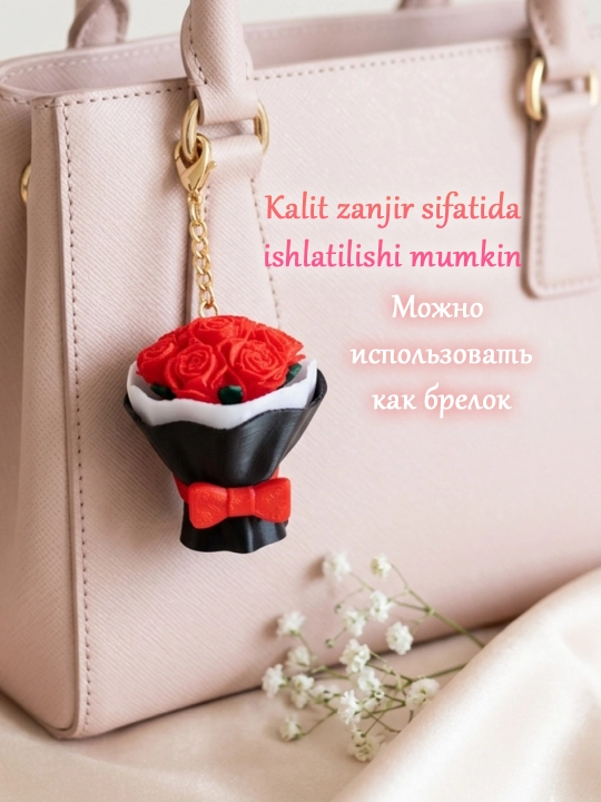 Antistress kliklovchi guldasta atirgullari yopishqoq kalit zanjir