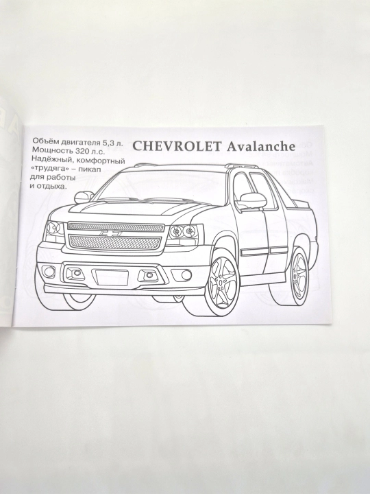 Chevrolet avtomobillari, rang berish kitobi