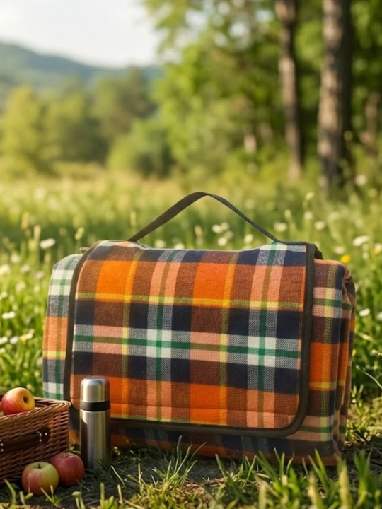 Piknik va kemping uchun yig'iladigan suv o'tkazmaydigan gilamcha (140x200 sm) - 