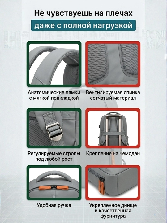 Мужской рюкзак для ноутбука, для повседневного использования, спорта, учебы, путешествий
