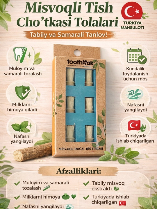 Misvoqli tish cho'tka tolalari, TURKIYA - 