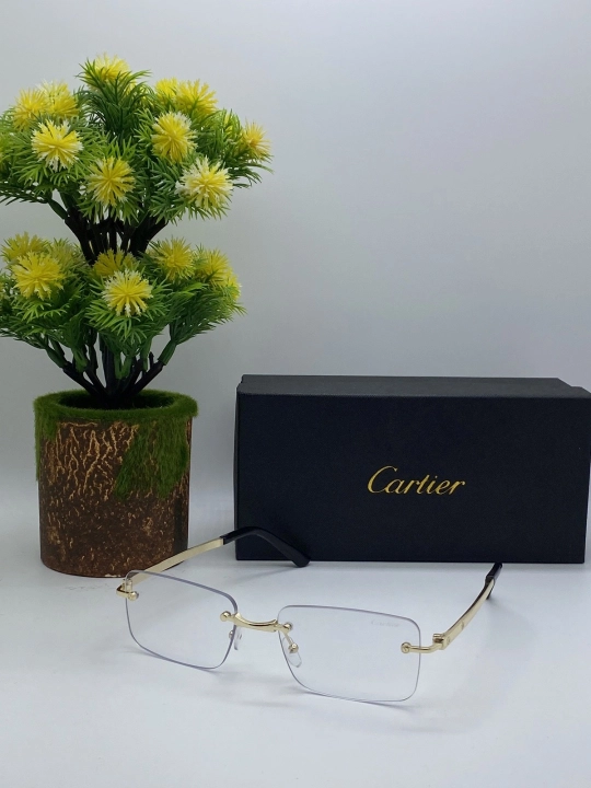 Тонкие безободковые очки Cartier - 