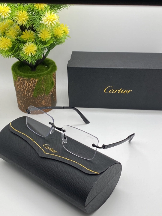 Тонкие безободковые очки Cartier - 