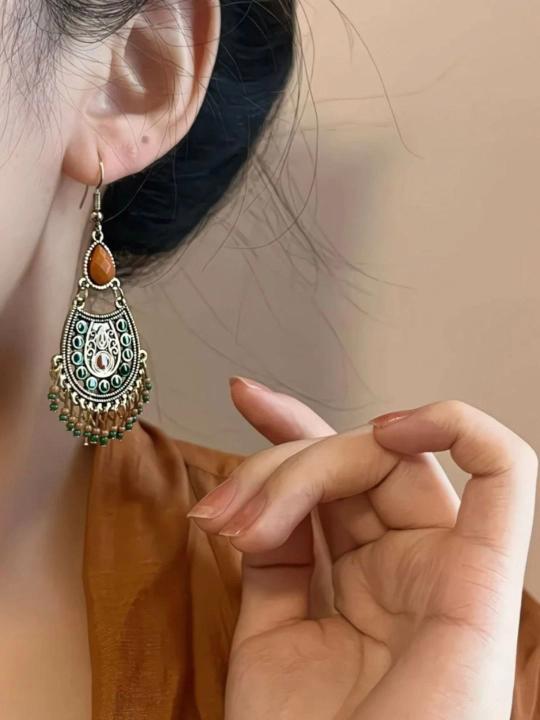 Серьги женские, серьги с подвеской, национальные серьги, винтажные, подарок девушке