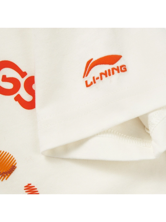 Li-Ning Lunar Year futbolkasi, oversize, Badfive uslub, zamonaviy print