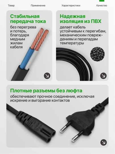 Сетевой кабель питания 220V для PlayStation PS1 / PS2 / PS3