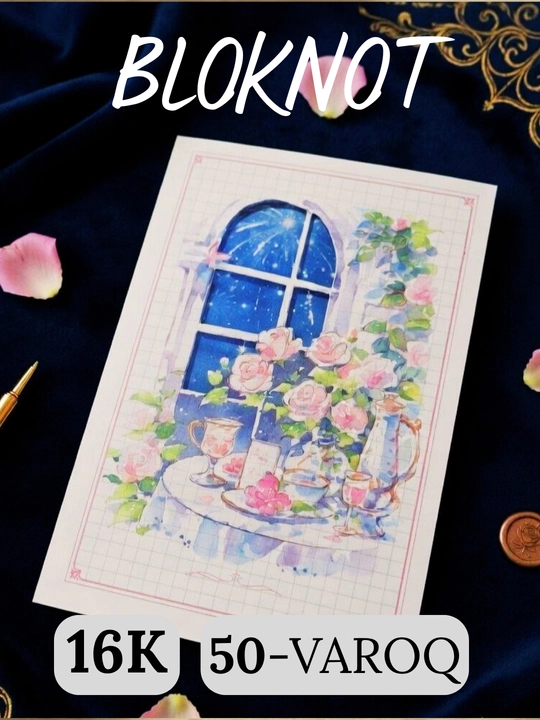 Estetik bloknotlar to‘plami, 16K format, 40 varaq - 