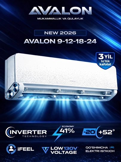 Кондиционер AVALON Inverter 9,12,18, Low Voltage 130V, Wi-Fi, R410A — OBHUZ-KONDYURAVALONINV-AVL12IN