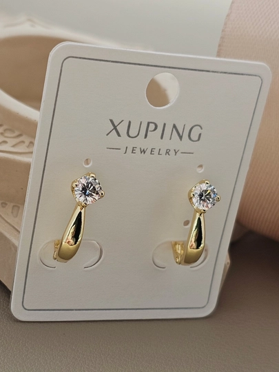 Серьги для девочек и женщин, Xuping — 1001PRT-XUPINGG3-ГОРЧИЧ