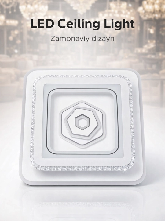 Yorug‘lik diodli qandillar, qandil-lampa,kvadrat, shift yoritgichi, yorug‘lik diodli lampa - 