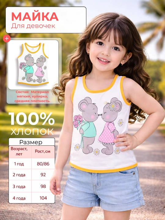 Qizlar uchun mayka - 