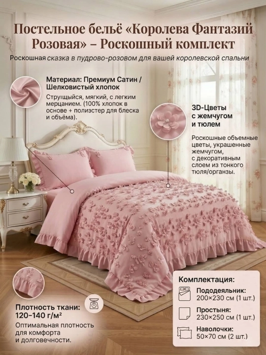 Набор постельного белья, двуспальный и односпальный, размеры евро стандарт, с принтом - 